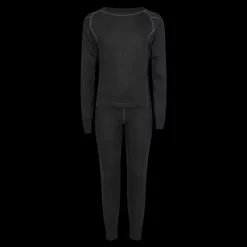 New Nanok Active Set Black, Jr - Børne Skiundertøj Sort