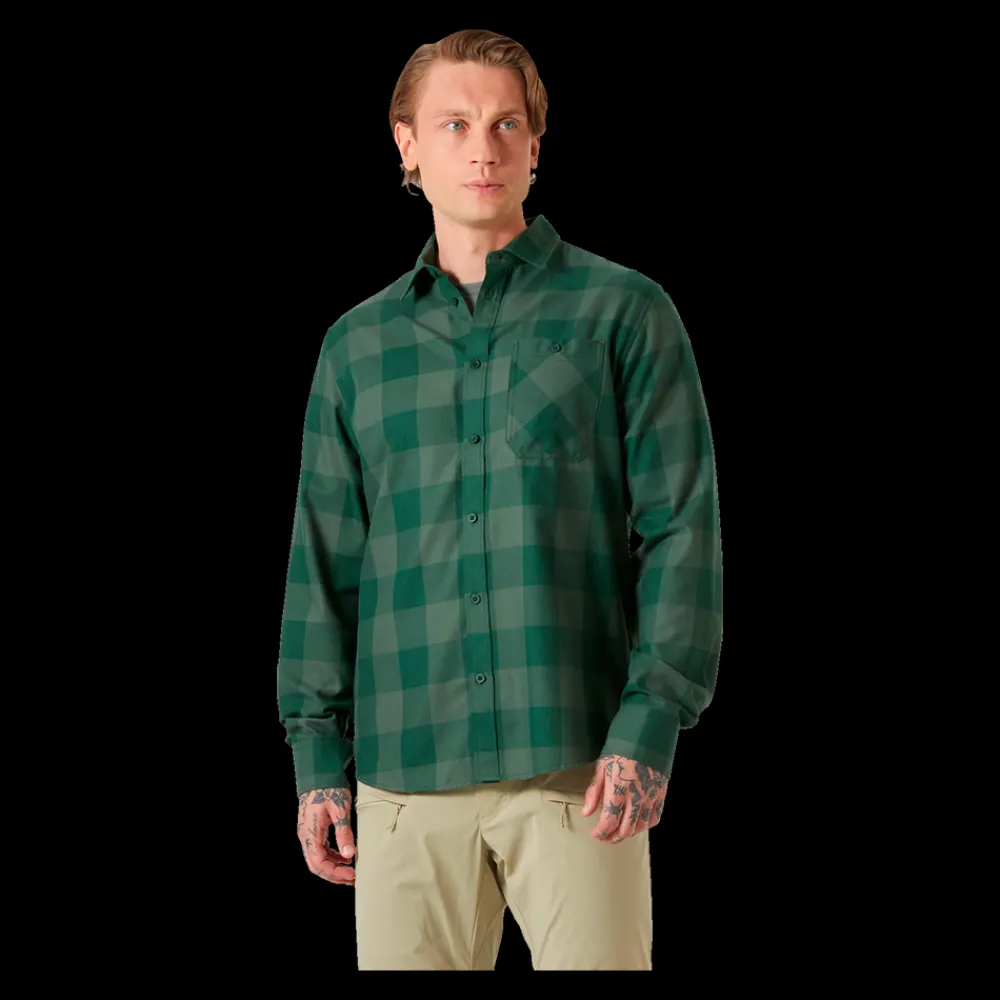 New Helly Hansen Aker Flannel LS Shirt - Herre Skjorte Grøn
