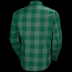New Helly Hansen Aker Flannel LS Shirt - Herre Skjorte Grøn