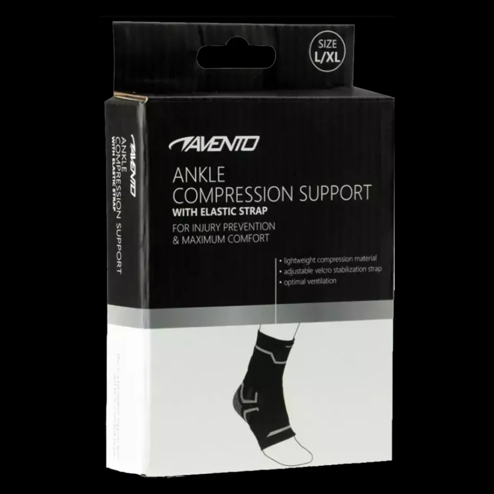 Sale Avento Ankle Compression - Ankel Støttebind Sort