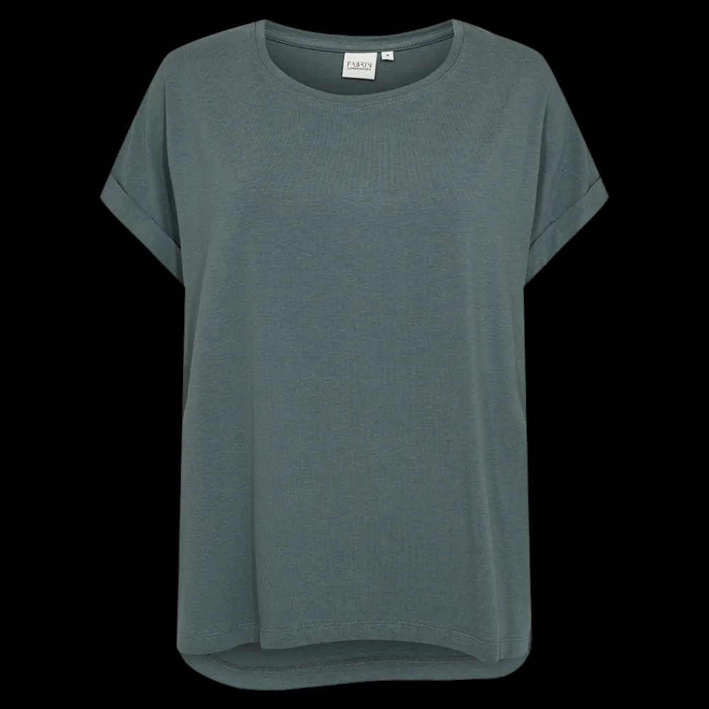 Sale Fabrin Copenhagen Bamboo Loose Fit Tee 25, W. - Dame T-Shirt Grøn