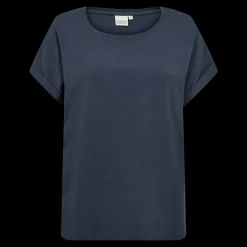 Hot Fabrin Copenhagen Bamboo Loose Fit Tee 25, W. - Dame T-Shirt Blå