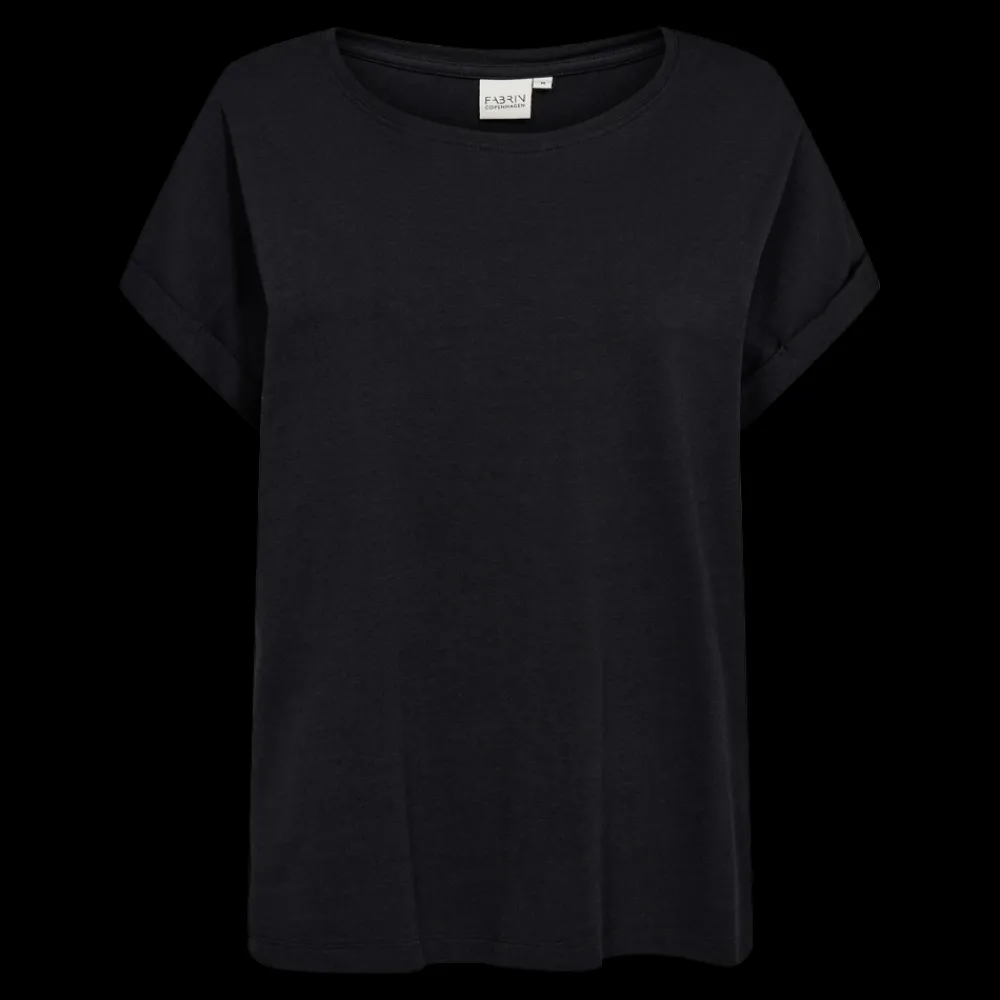 Sale Fabrin Copenhagen Bamboo Loose Fit Tee 25, W. - Dame T-Shirt Sort