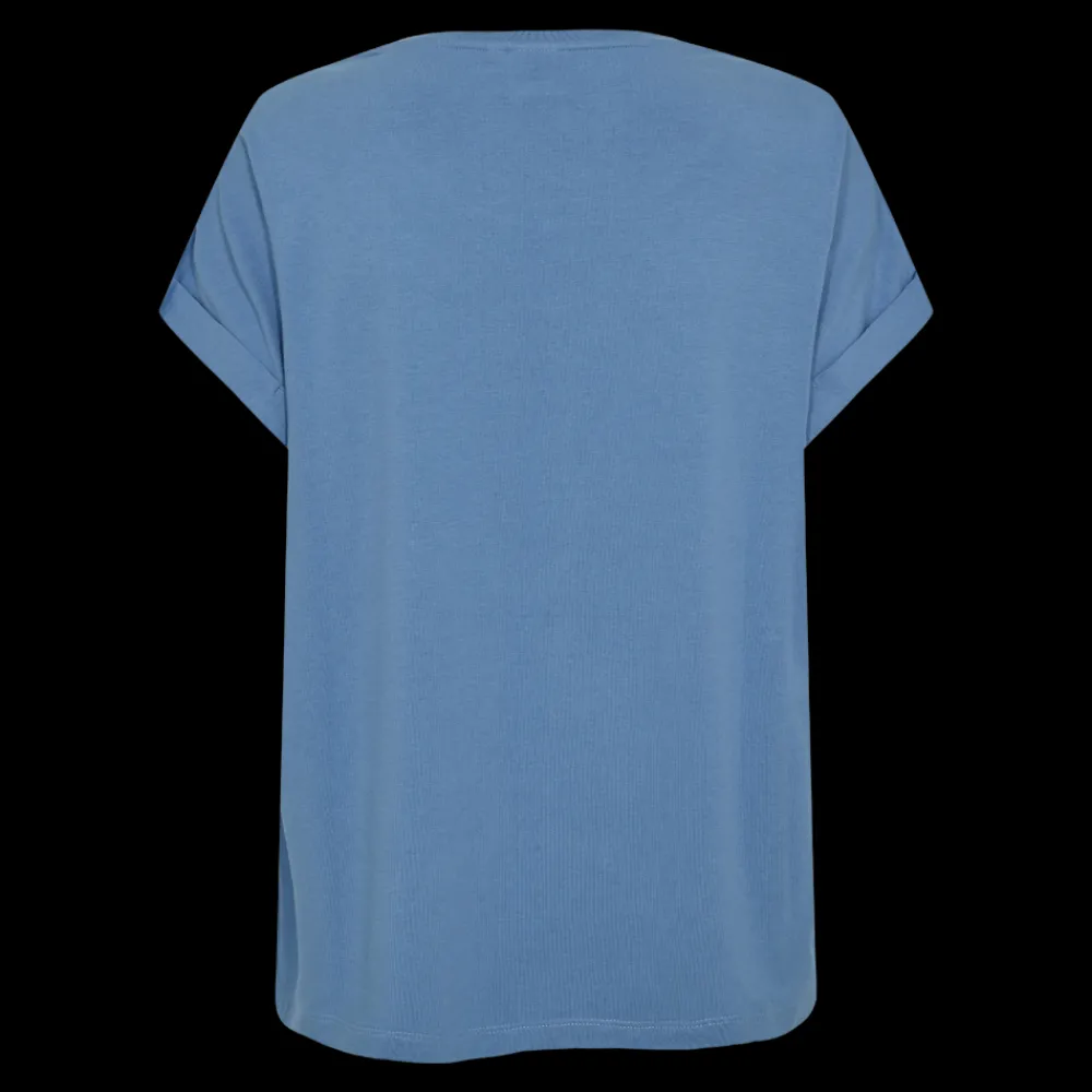 Clearance Fabrin Copenhagen Bamboo Loose Fit Tee 25, W. - Dame T-Shirt Blå