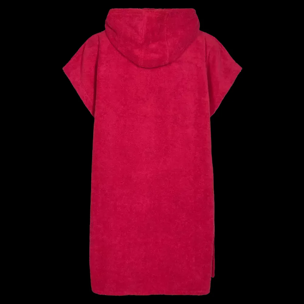 Fashion West Coast Denmark Beach Poncho Cotton Twill, Uni. - Voksen Badeponcho Rød