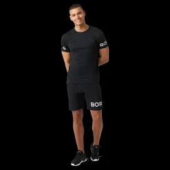 Online Björn Borg Borg T-Shirt - Herre T-shirt Sort/Hvid