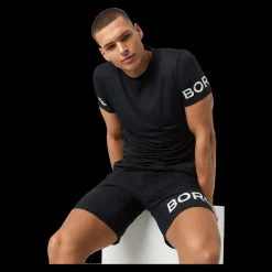 Online Björn Borg Borg T-Shirt - Herre T-shirt Sort/Hvid
