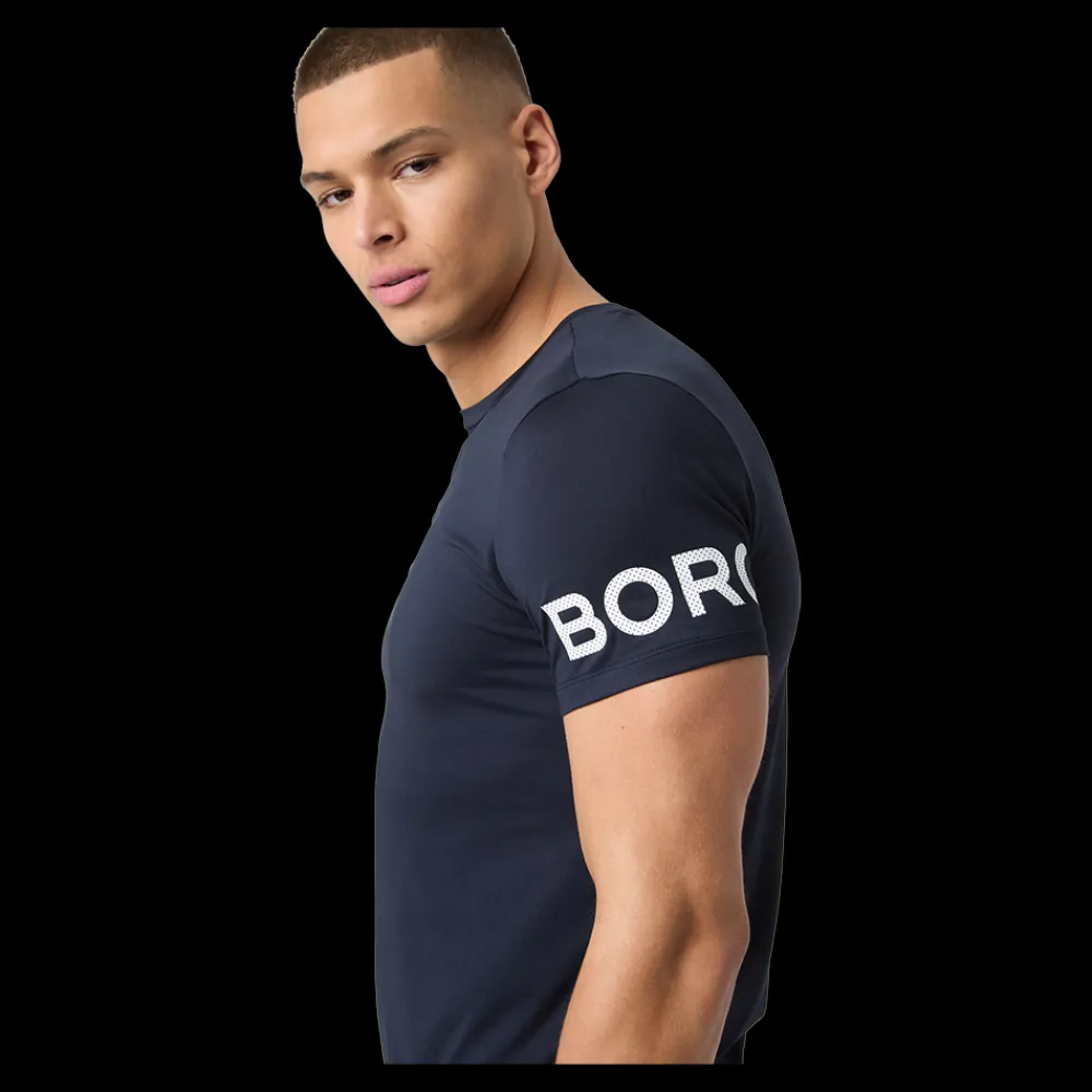 Hot Björn Borg Borg T-Shirt - Herre T-shirt Blå