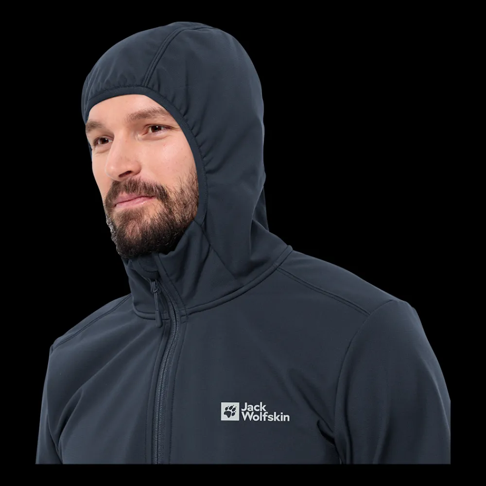 Outlet Jack Wolfskin Bornberg Hoody - Herre Fleecetrøje Blå