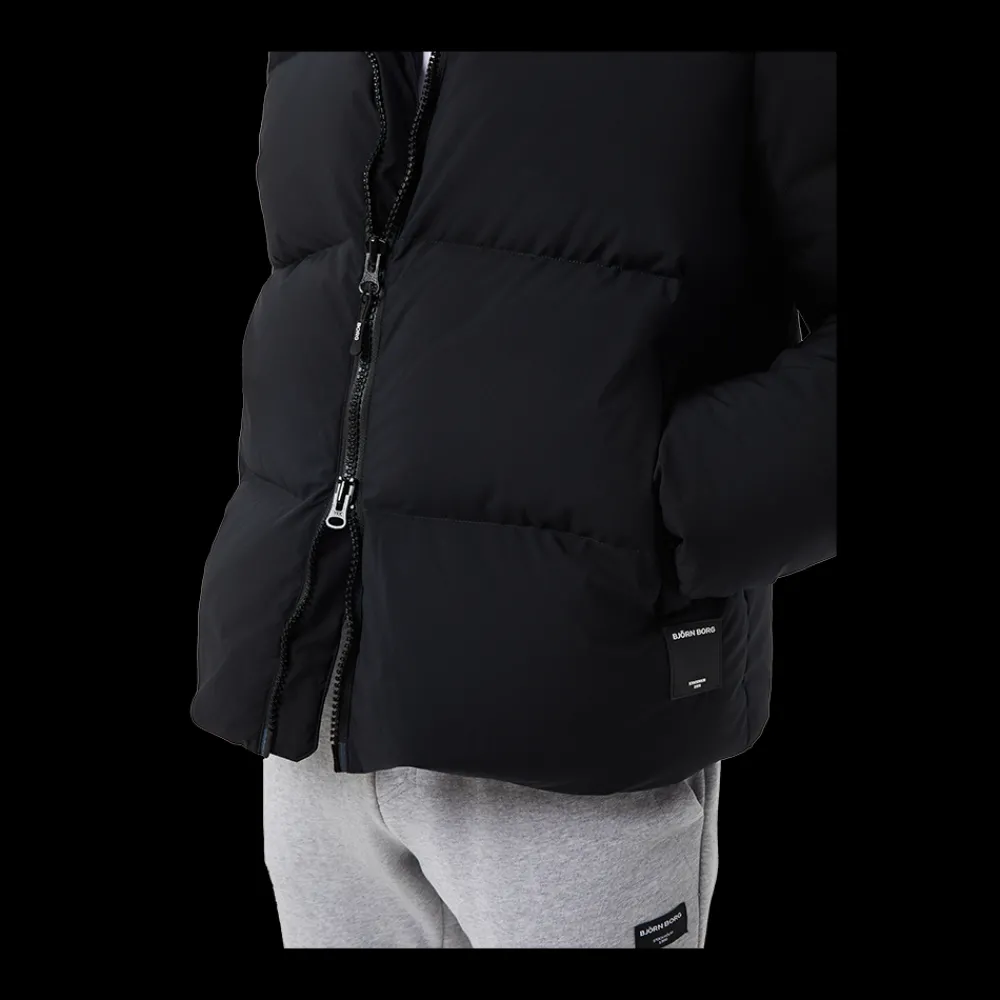Best Björn Borg Centre Puffer Jacket - Herre Vinterjakke Sort
