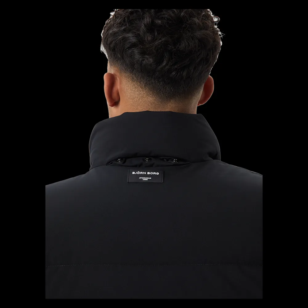 Best Björn Borg Centre Puffer Jacket - Herre Vinterjakke Sort