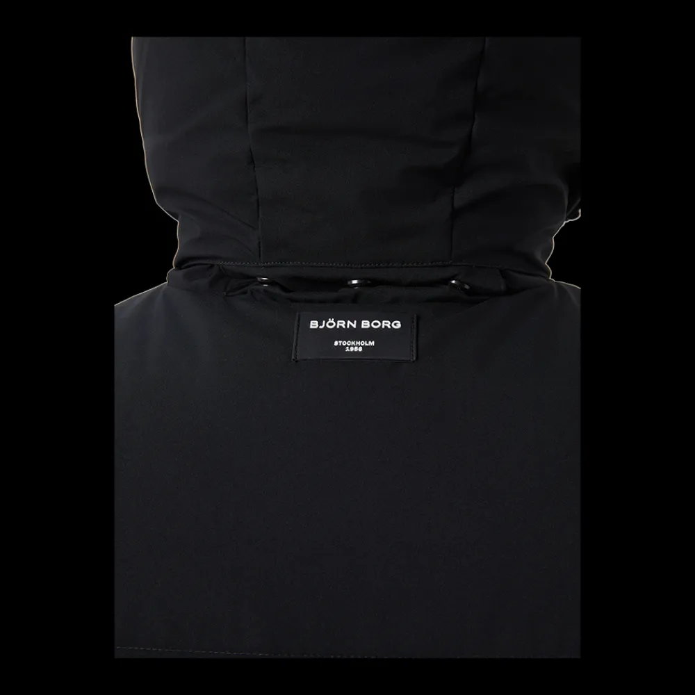Best Björn Borg Centre Puffer Jacket - Herre Vinterjakke Sort