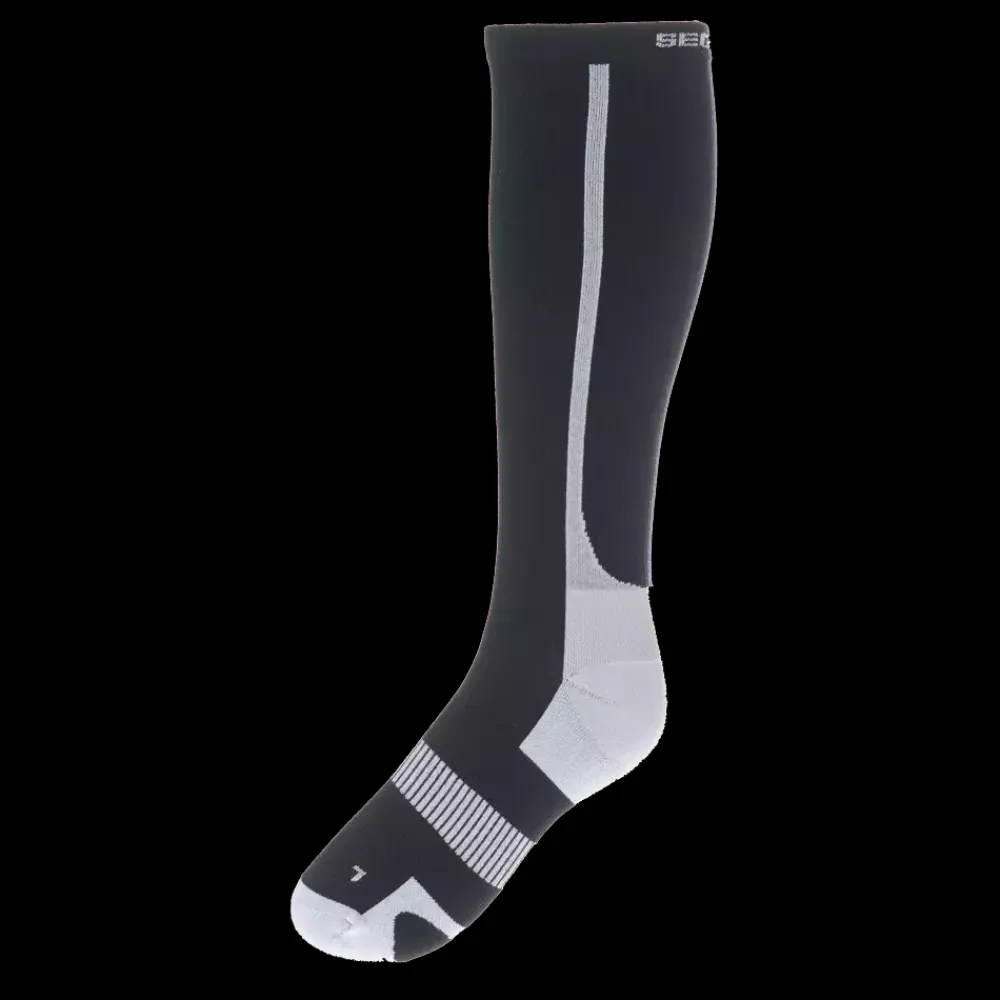 Fashion Seger Compression Running Sock - Voksen løbesokker Sort