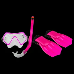 Discount Waimea Diving Set Mask/Snorkel/Fins - Børne Snorkelsæt Pink