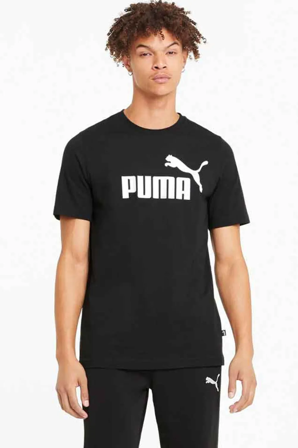 Hot Puma Ess Big Logo T-Shirt - Herre T-Shirt Sort