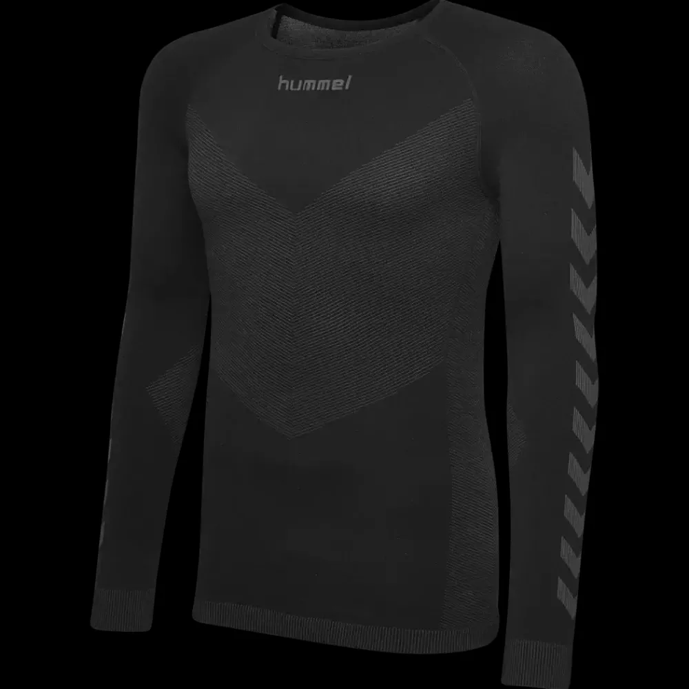 Discount Hummel First Seamless LS Tee - Herre Sportsundertøj Sort