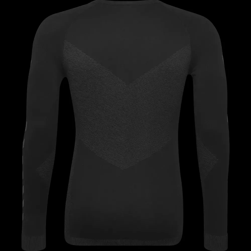 Discount Hummel First Seamless LS Tee - Herre Sportsundertøj Sort