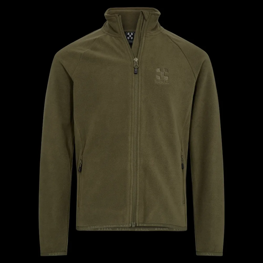 New X-Trail Fleece FZ, Jr - Børne Fleecetrøje Grøn