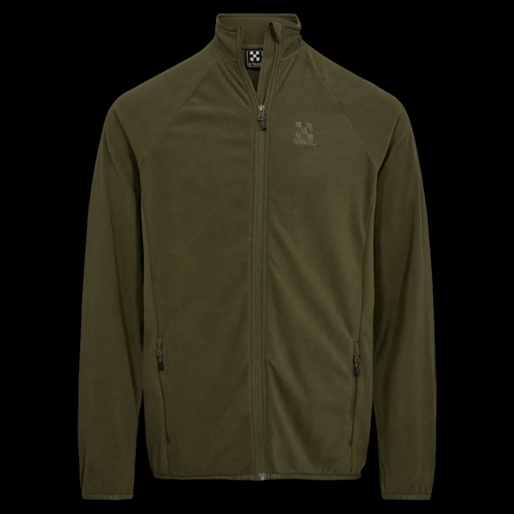 Online X-Trail Fleece FZ, Sr - Herre Fleecetrøje Grøn
