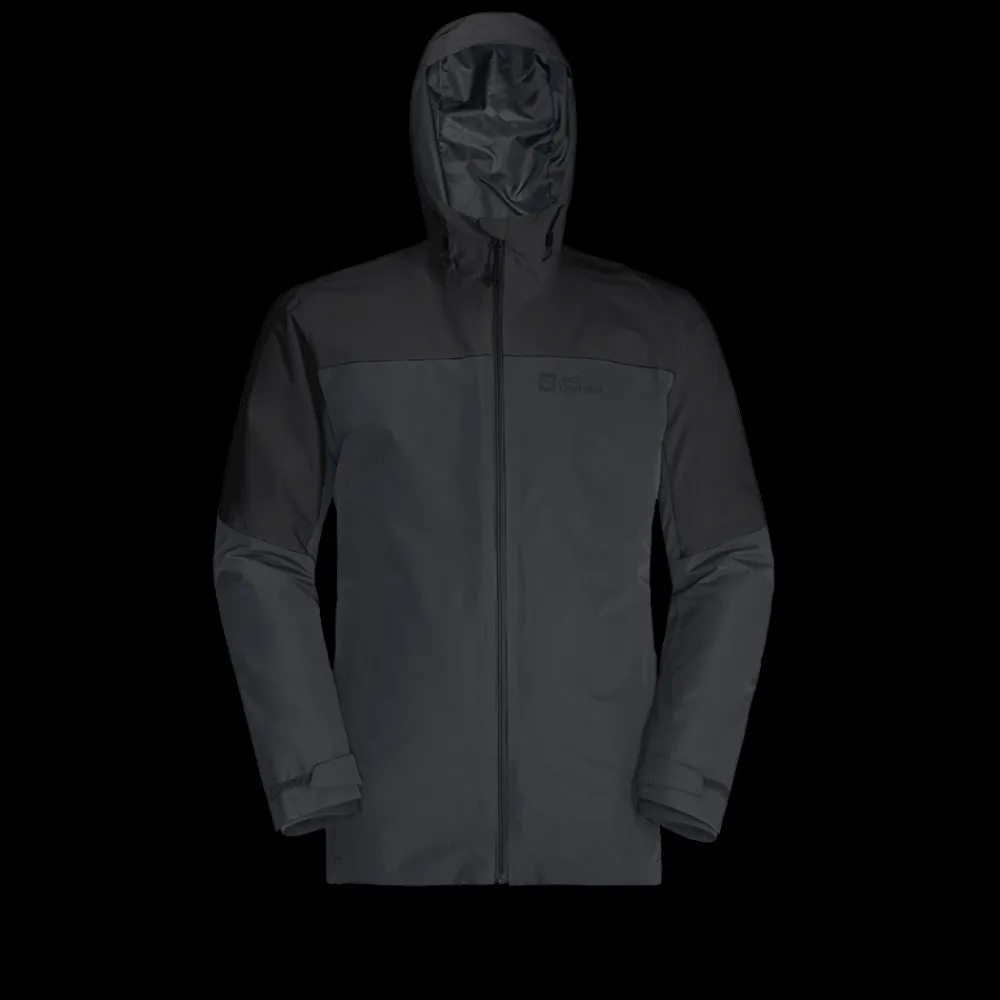 Clearance Jack Wolfskin Glaabach 3in1 Jacket - Herre Vinterjakke Sort