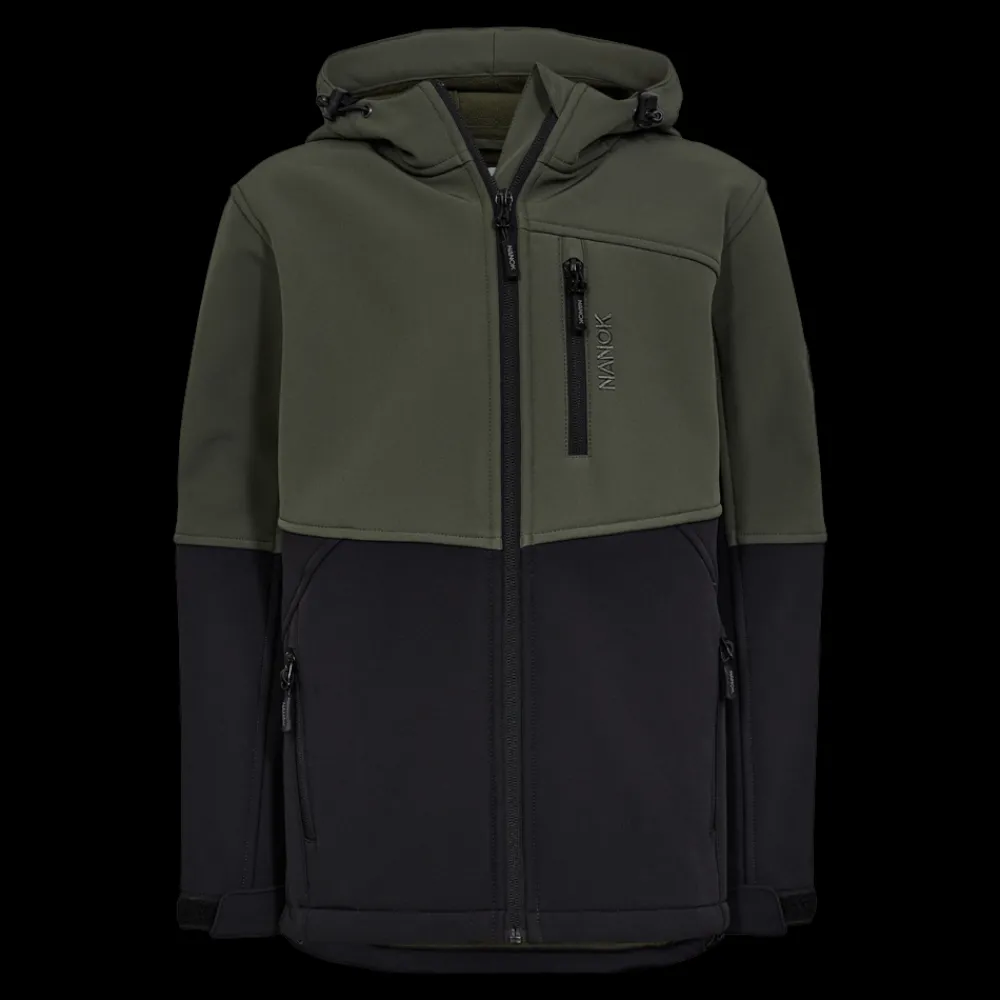 New Nanok Guy 25, Jr - Børne Softshell Jakke Grøn