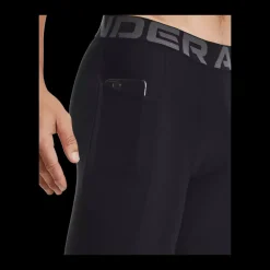 Online Under Armour HeatGear Armour Long Shorts - Herre Sportsundertøj Sort