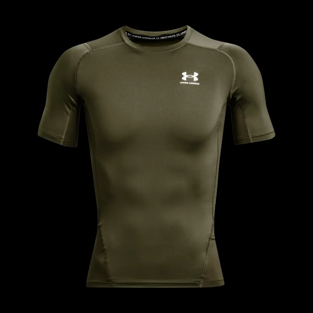 New Under Armour HeatGear Short Sleeve - Herre Sportsundertøj Army