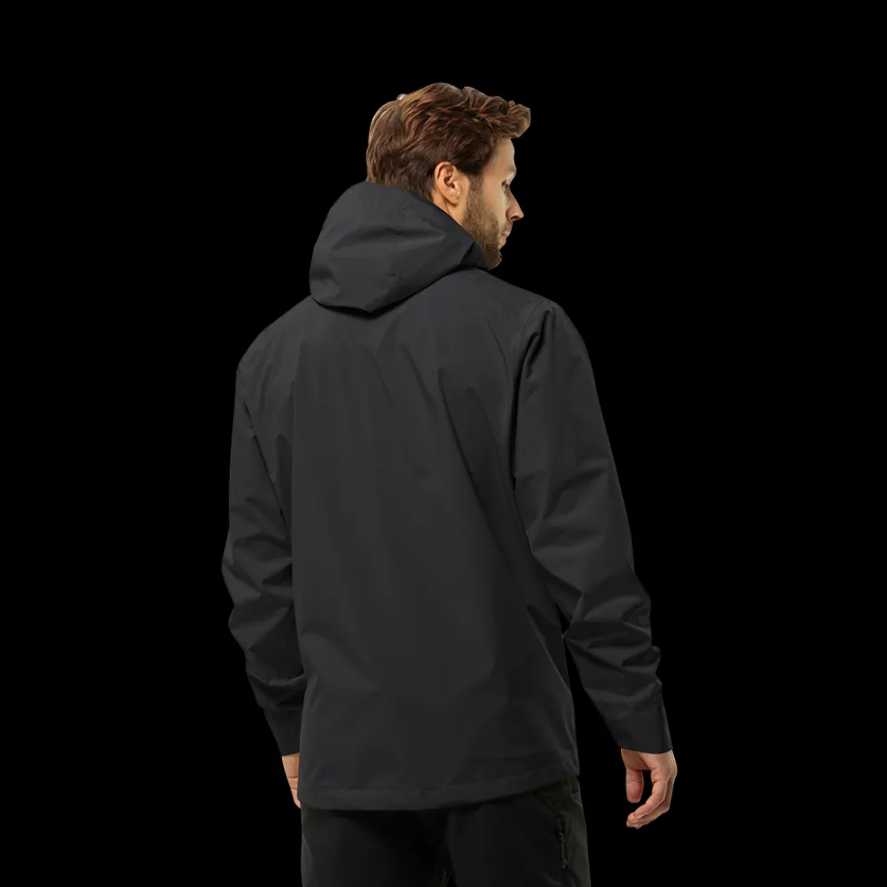 Clearance Jack Wolfskin Highest Peak 3L Jacket - Herre Funktionel Jakke Sort