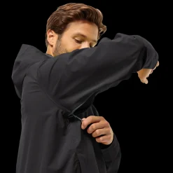 Clearance Jack Wolfskin Highest Peak 3L Jacket - Herre Funktionel Jakke Sort