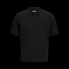 Best JJ REBEL Callum Knit Polo - Herre Polo T-Shirt Sort
