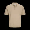 Hot JJ REBEL Callum Knit Polo - Herre Polo T-Shirt Sand