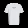 Clearance JJ REBEL Jeans Rebel Print Tee SS - Herre T-Shirt Hvid