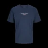 Fashion JJ REBEL Jeans Rebel Print Tee SS - Herre T-Shirt Blå