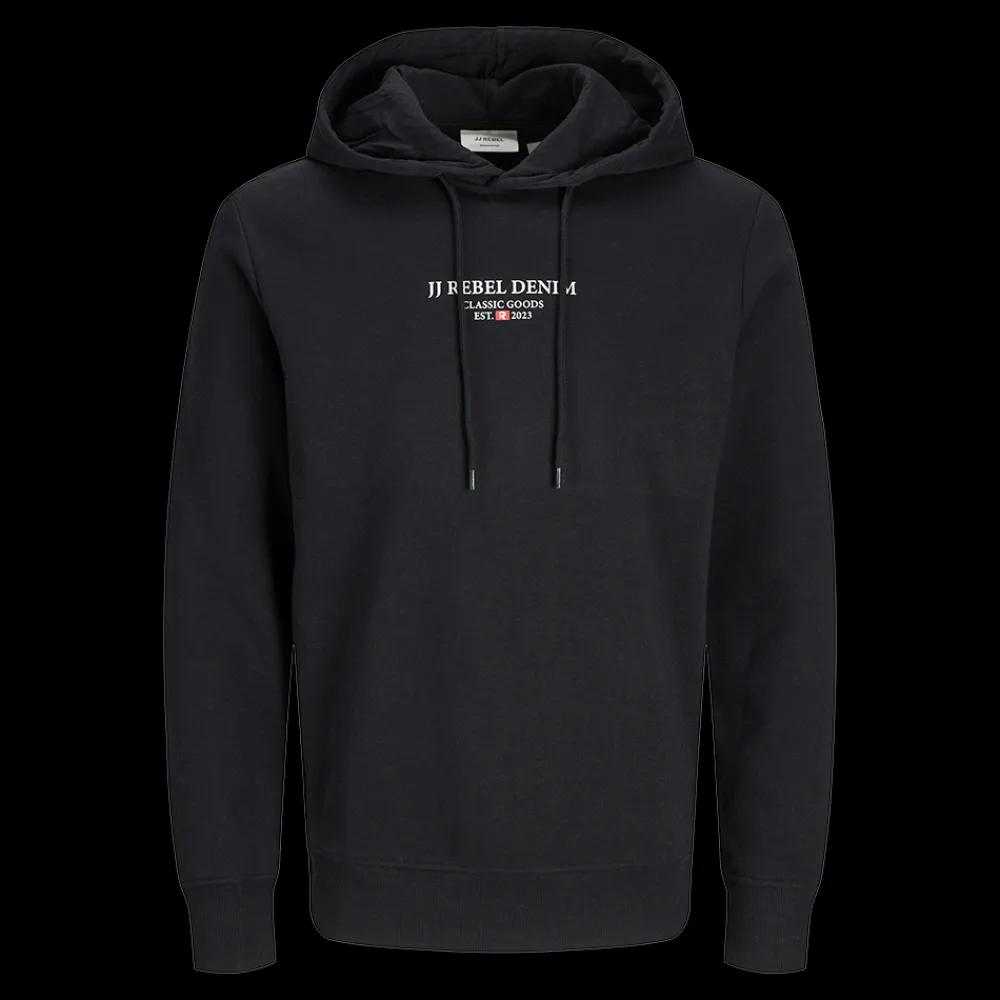 Fashion JJ REBEL Jeans Rebel Print Sweat Hood - Herre Sweatshirt Sort