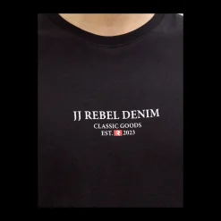 Hot JJ REBEL Jeans Rebel Print Tee SS - Herre T-Shirt Sort
