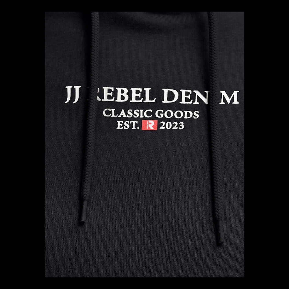 Fashion JJ REBEL Jeans Rebel Print Sweat Hood - Herre Sweatshirt Sort