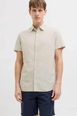 Hot JJ REBEL Moss Sunny Shirt - Herre Skjorte Sand