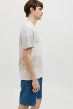 Best JJ REBEL Strike Tee SS Crew Neck - Herre T-shirt Sand