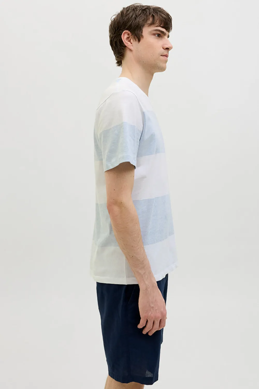 Discount JJ REBEL Strike Tee SS Crew Neck - Herre T-shirt Blå