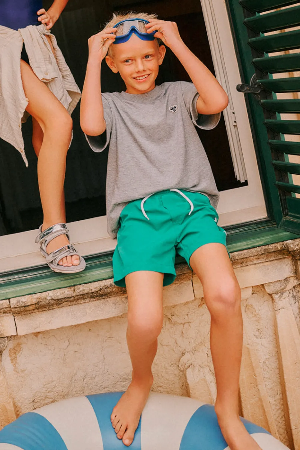 Clearance Hummel Jr Bondi Board Shorts - Børne Badeshorts Grøn
