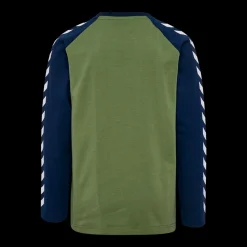 Sale Hummel Jr Boys LS T-Shirt - Børne Bluse Grøn