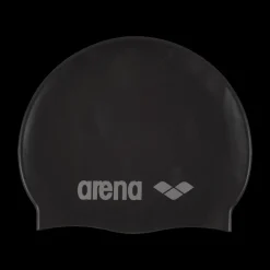 New Arena Jr Classic Silicone Swim Cap - Børne Badehætte Sort