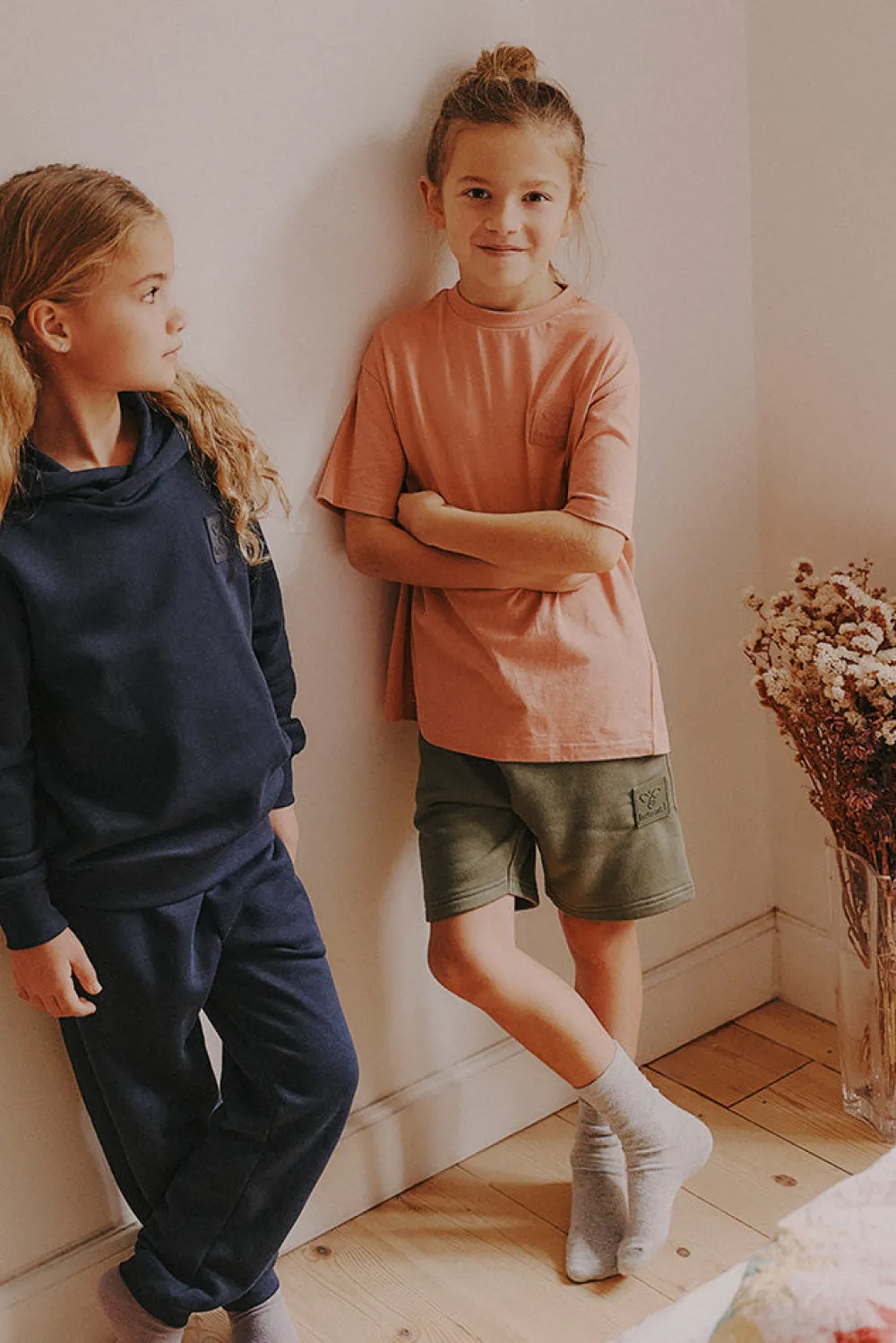 Best Hummel Jr Clean Hoodie - Børne Sweatshirt Blå