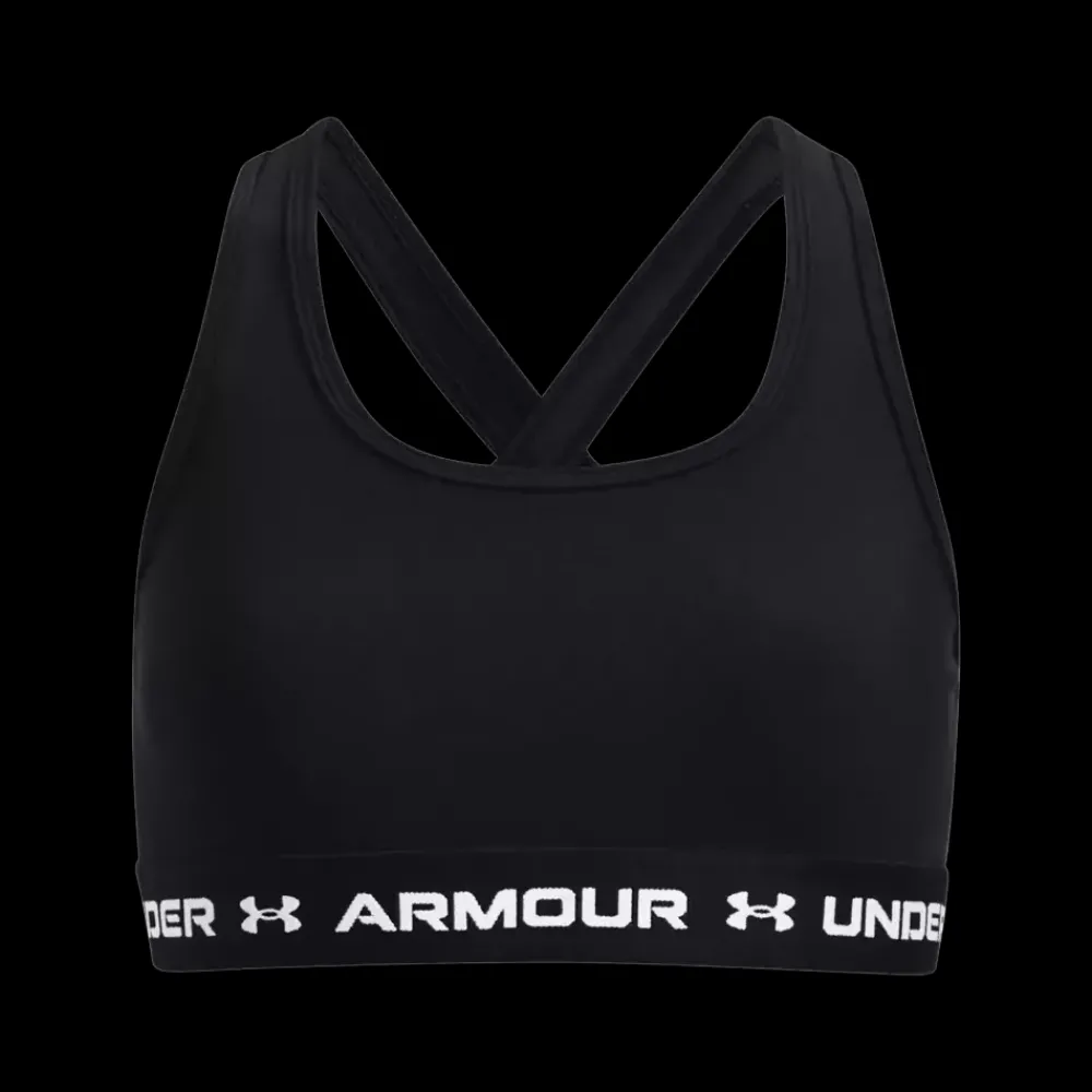 New Under Armour Jr Crossback Mid Bra - Pige Sports Top Sort