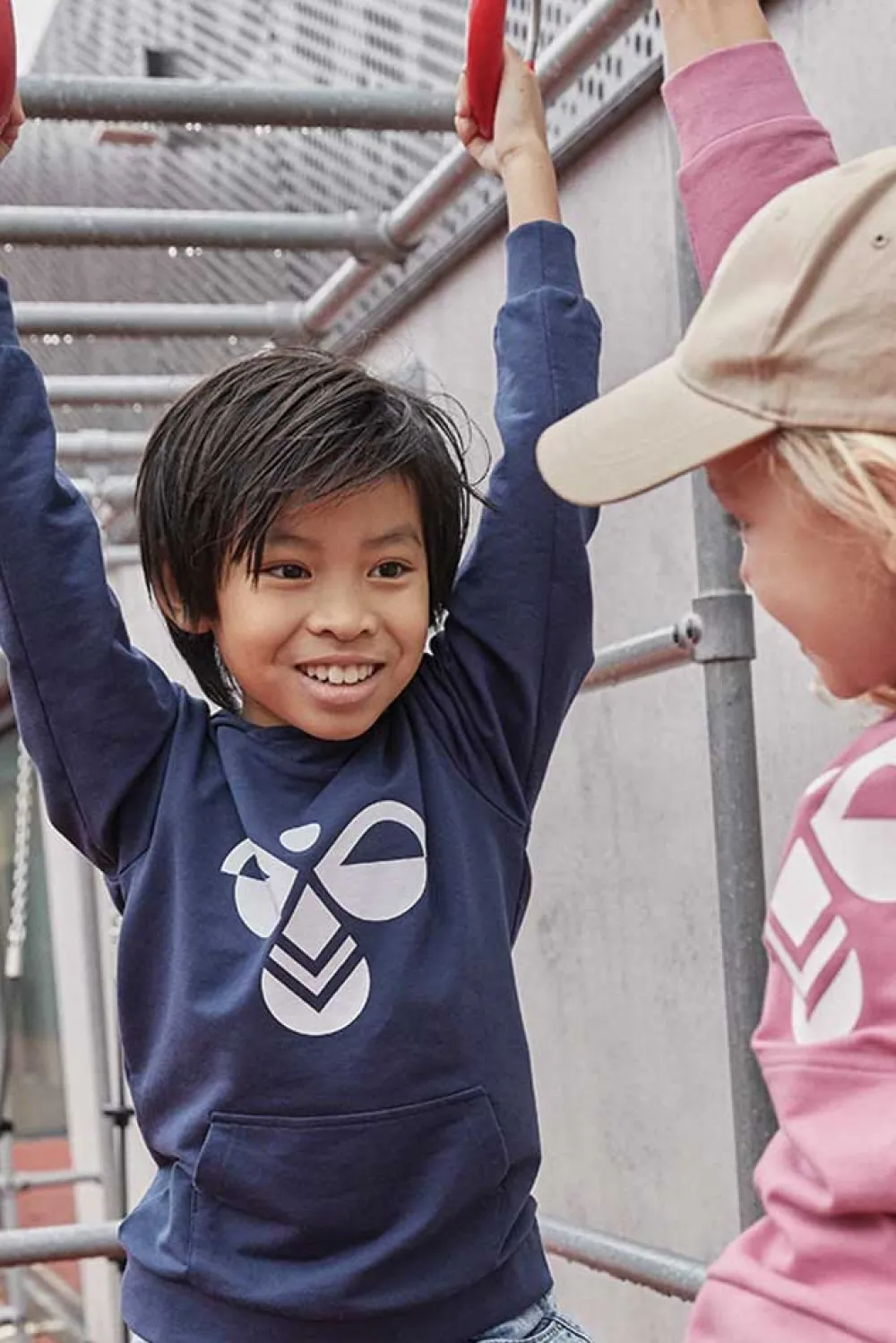 Clearance Hummel Jr Cuatro Hood - Børne Sweatshirt Blå