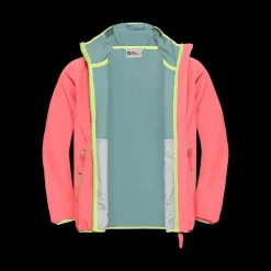 Clearance Jack Wolfskin Jr Fourwinds Jacket - Børne Softshell Jakke Pink