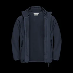 Clearance Jack Wolfskin Jr Fourwinds Jacket - Børne Softshell Jakke Blå