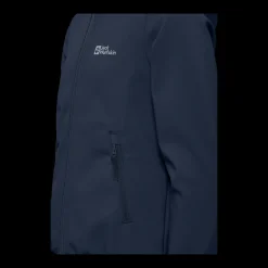 Clearance Jack Wolfskin Jr Fourwinds Jacket - Børne Softshell Jakke Blå