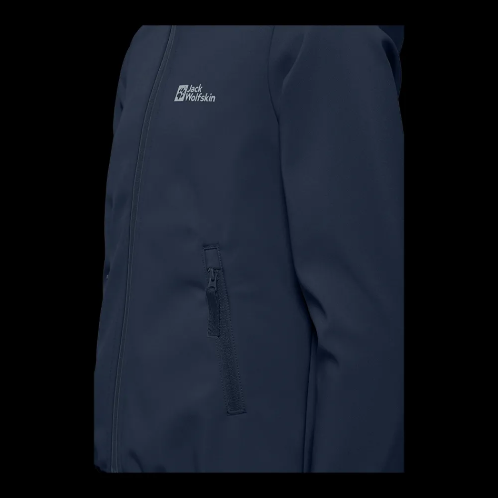 Clearance Jack Wolfskin Jr Fourwinds Jacket - Børne Softshell Jakke Blå