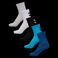 Clearance Hummel Jr 5-Pack Make My Day Sock - Børne Strømper Blå